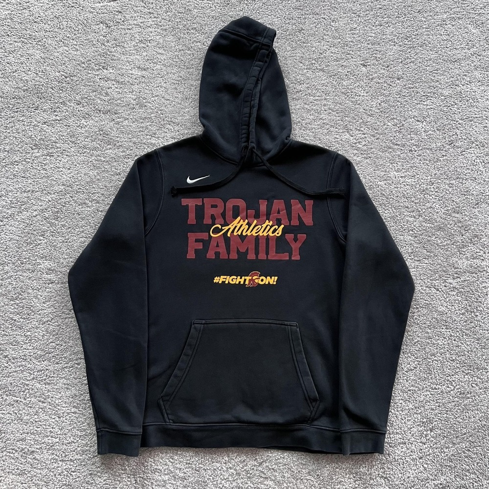 USC Trojans Nike Hoodie Mens‎ Small Black Trojan Family Sweatshirt